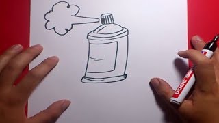 Como dibujar un spray paso a paso  How to draw a spray [upl. by Vorfeld]