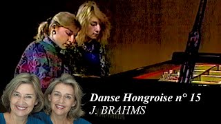 DUO LAFITTE  Danse Hongroise n° 15 vol II pour piano quatre mains  J Brahms 1986 [upl. by Kcirevam]