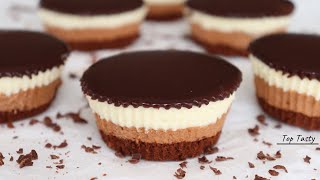 TRIPLE CHOCOLATE MOUSSE CAKE RECIPE  NO BAKE  Top Tasty Recipes [upl. by Quintana]