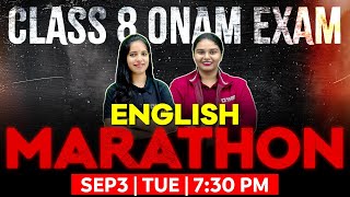 Class 8 English Onam Exam  English Marathon  Exam winner Class 8 [upl. by Ki]