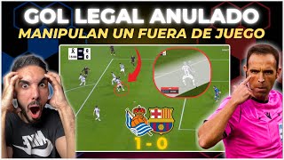 💥ATRACO HISTÓRICO al BARÇA vs REAL SOCIEDAD🔥 ASÍ ANULARON UN GOL de LEWANDOWSKI por FUERA DE JUEGO [upl. by Sadowski]