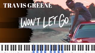 TRAVIS GREENE WONT LET GO  Piano Tutorial [upl. by Naleag61]