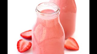 3 Ingredient Strawberry Smoothie Recipe [upl. by Aisinoid]