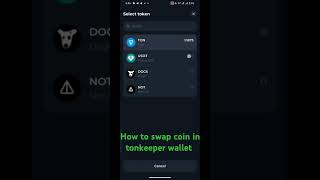 How to swap token in tonkeeper walllet in usdt and ton coin 🪙👛🪙 [upl. by Sicular561]