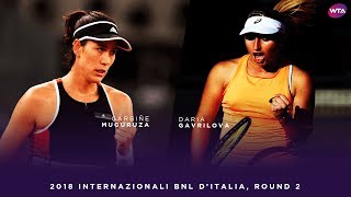 Garbiñe Muguruza vs Daria Gavrilova  2018 Internazionali BNL dItalia Second Round [upl. by Holmen173]