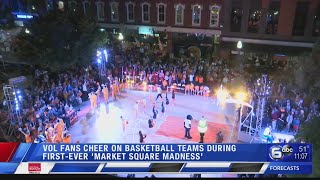 Vol fans cheer on Basketball teams during firstever MarketSquare Madness [upl. by Clyte]