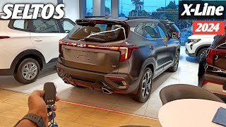 Kia Seltos XLine 2024 😍 Seltos Top Model Review ❣️ [upl. by Kellene]