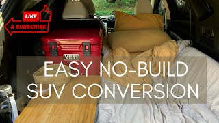 Easy NoBuild SUV Camper Conversion  Converts within seconds  2022 Hyundai Tucson [upl. by Grigson747]