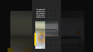 Mastering AC Remote Resetting in Minutes [upl. by Neerroc439]
