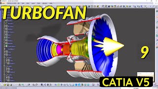 TURBOFAN DESIGN IN CATIA  Part 09  TURBINE IN CATIA  CATIA TUTORIALS  GENERATIVE SHAPE DESIGN [upl. by Cherise416]