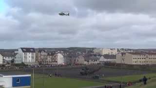 AAC Gazelle amp Royal Navy Sea King Helicopters  Take Off  Ramore Head  5th of September 2015 [upl. by Canica]