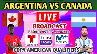 Argentina Vs Canada Live Broadcast TV channel list  Argentina Vs Canada Copa American 2024 [upl. by Tabbi296]