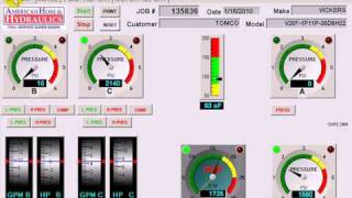 Vickers V20F Hydraulic Pump Test [upl. by Anyahs]