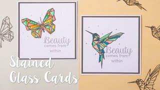 How to Create a Stained Glass Card  Sizzix [upl. by Dlonyar995]