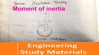 Torsion Oscillation Theory And its Expression Moment of Inertia  Engineering Study Materials [upl. by Aidin236]