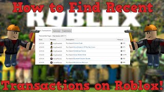 How to Find quotMy Transactionsquot on Roblox [upl. by Christyna]