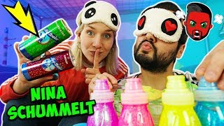 NINA MOGELT BEI BLIND SCHLEIM CHALLENGE Kaan bekommt keinen NEON SLIME Ahoi Brause SchleimGEMEIN [upl. by Syl]