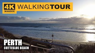 Cottesloe Beach Walking Tour in Perth Australia 4K 60fps [upl. by Glovsky]