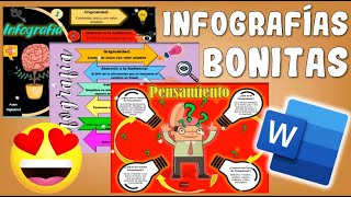 COMO HACER INFOGRAFIAS FÁCILES EN WORD 2024  🎁🎁IMÁGENES DE OBSEQUIO 🎁🎁 [upl. by Routh]