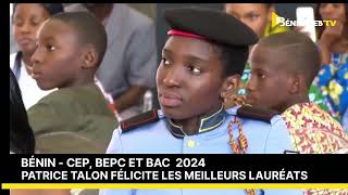 Bénin  Patrice Talon rencontre les meilleurs lauréats au CEP BEPC et au BAC 2024 [upl. by Navak]