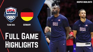 Team USA vs Germany Full Game Highlights  Jul 22  2024 Paris Olympics Basketball [upl. by Cutlor]