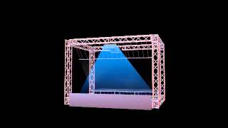 Holographic Projection Pepper Ghost setup with Christie projectors [upl. by Boot]