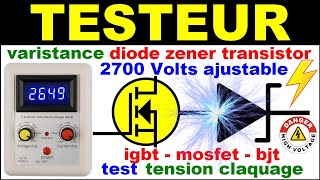 Testeur transistor mosfet igbt diode zener varistance  transistor withstand voltage tester [upl. by Otokam20]