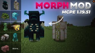 MORPH Mod For Minecraft PE 11951  120 🔥  Morph Mod MCPE 🌝 [upl. by Maretz]