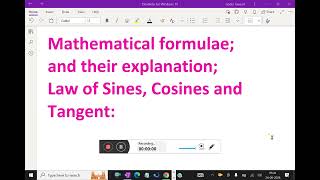 Mathematical formulae and their explanation   Law of Sines Cosines and Tangent  17 sinx [upl. by Jory]