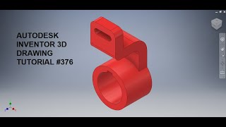 Autodesk Inventor 3d Part drawing Practice 376  Inventor Tutorials  Autodesk Inventor Drawings [upl. by Slrahc]