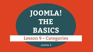 Joomla 3 Tutorial  Lesson 09  Categories [upl. by Brandt]