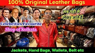 Original Leather Bags Jackets Wallet Purse Belt In Leather World Kolkata l vlog [upl. by Garber654]