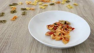 Easy Red Sauce Farfalle Pasta Recipe [upl. by Ardnaz589]