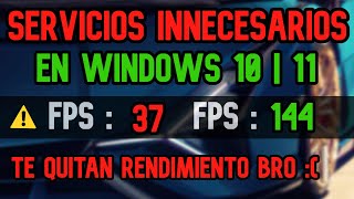 Desactivar servicios innecesarios de Windows 10  Mejorar el rendimiento de la PC [upl. by Solly]