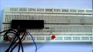 LED Blinking with ATmega32 Microcontroller [upl. by Yliak815]