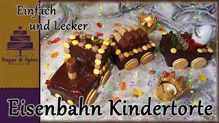 Eisenbahn Kuchen für Kindergeburtstag  einfach und schnell zu machen  Sugar amp Spice [upl. by Aloiv]