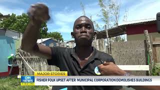 Fisherfolk Upset After Municipal Corporation Demolishes Buildings  CVMTVNews [upl. by Oneill]