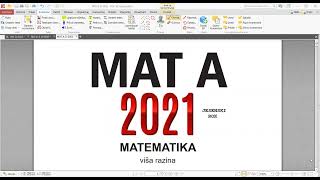 Matura 2021 jesen  matematika A zadaci 1 do 28 [upl. by Einad109]