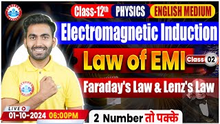 Class 12 Physics Chapter 6 Electromagnetic Induction  Faradays Law amp Lenzs Law  12th Physics [upl. by Agatha]