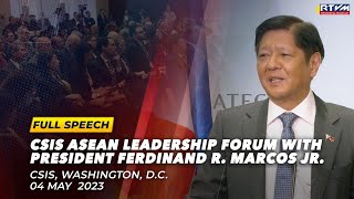 CSIS ASEAN Leadership Forum with President Ferdinand R Marcos Jr Speech 542023 [upl. by Luzader]