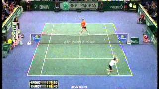 Milos Raonic vs Jeremy Chardy  ATP Masters Paris 2012 Highlights bojan svitac [upl. by Kennith]