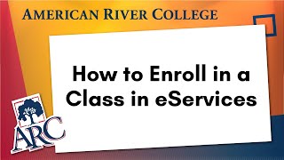 How to Enroll in a Class in eServices [upl. by Dara]