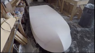 Building a Micro Skiff The core is ready for fiberglass [upl. by Ahsrop]