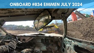 Onboard 834 Jan van Osch  Unlimited Bangers Leftovers Speedway Emmen 1472024 [upl. by Pardoes]