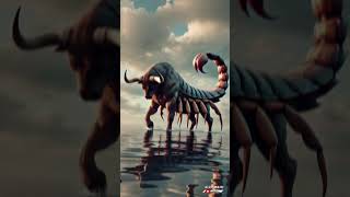 Ai hybrid animal fusion with bull and scorpion lion and lighting aihybridanimal ai animal [upl. by Ninon]