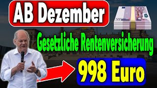 Dezember bringt 998 Euro mehr in der gesetzlichen Rentenversicherung [upl. by Sineray]