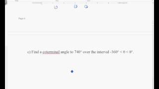 lesson 41 Coterminal Angles [upl. by Gough]