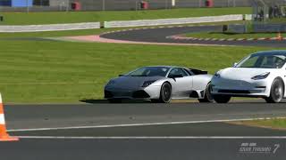 lambo vs tesla 1 lap [upl. by Singh]