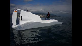 3 km in 74 seconds Wing in ground effect at its best Tandem Airfoil Flairboat at [upl. by Klein]