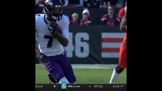 Rashod Bateman catches for a 28yard Gain vs Cleveland Browns [upl. by Asirrac]